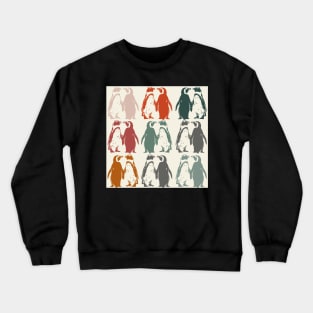 Colourful penguins in vintage colours Crewneck Sweatshirt